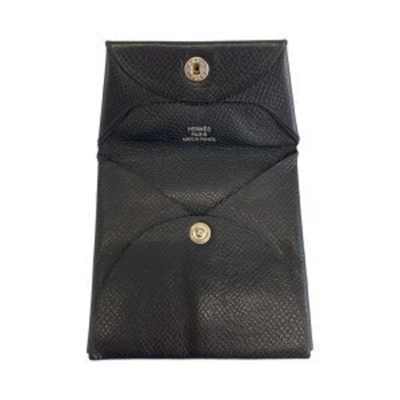 HERMES Bastia Black Vaux Epson Coin Case A - Picture 1 of 9